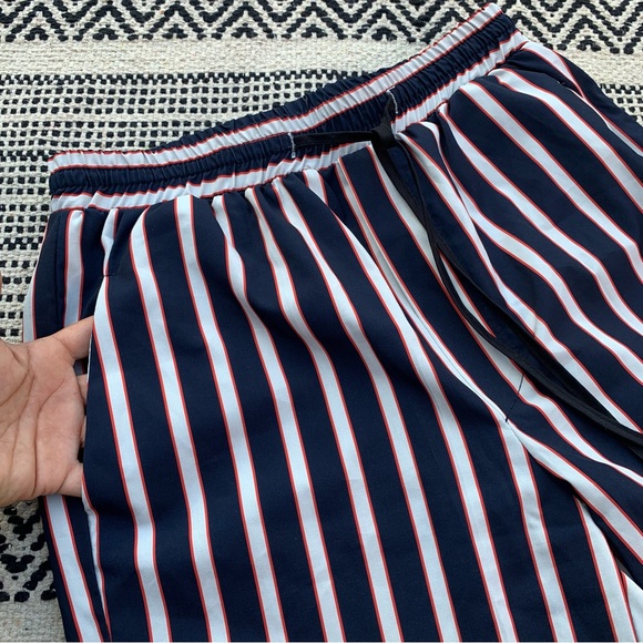 Free People Homemade Navy & Red Striped Pants size waist 26 - Picture 4 of 5